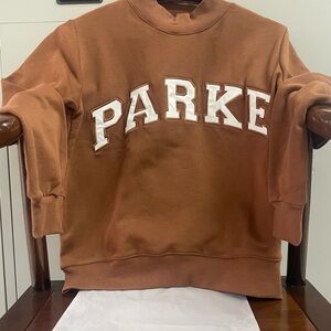 Parke Women's Brown Mockneck Sweatshirt